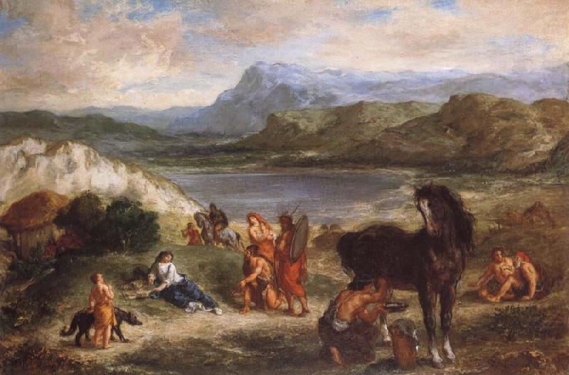 Ferdinand Victor Eugene Delacroix Ovid among the Scythians china oil painting image